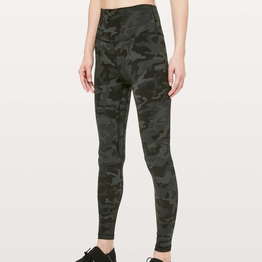 NWT Align HR Gator Green Camo Size 2